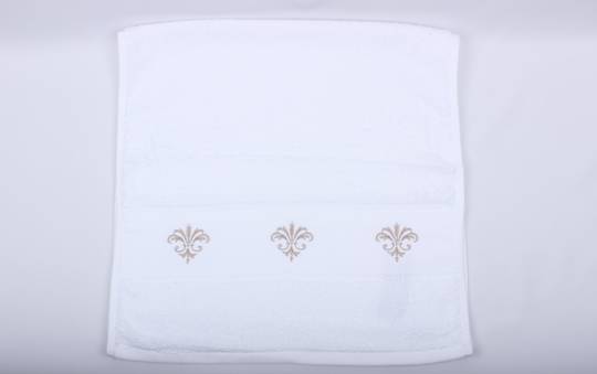 Fleur De Lis embroidered hand towel. Code: HT-FLE